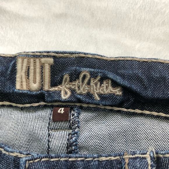 Kut from the Kloth skinny straight denim jeans size 4 flap pocket - Picture 4 of 8